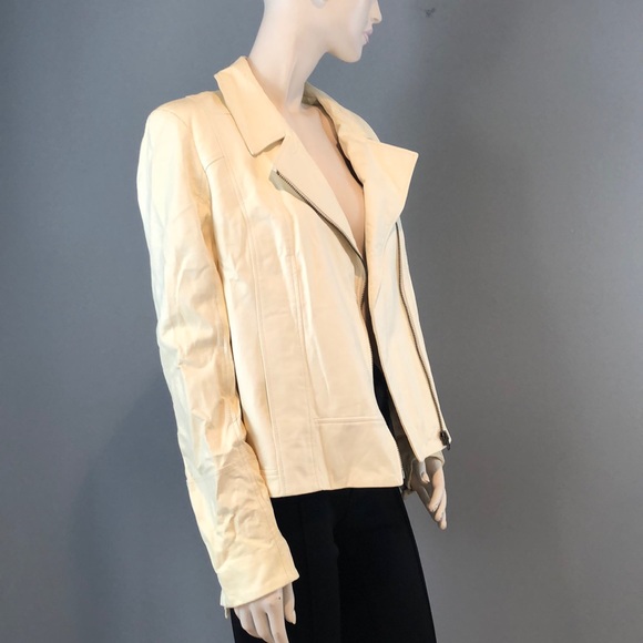 NWT Truth and Pride White Leather Jacket SZ L - Picture 11 of 16